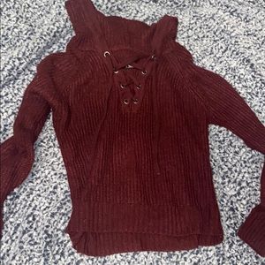 Lace up hoodie